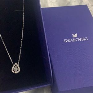 Swarovski floating teardrop necklace